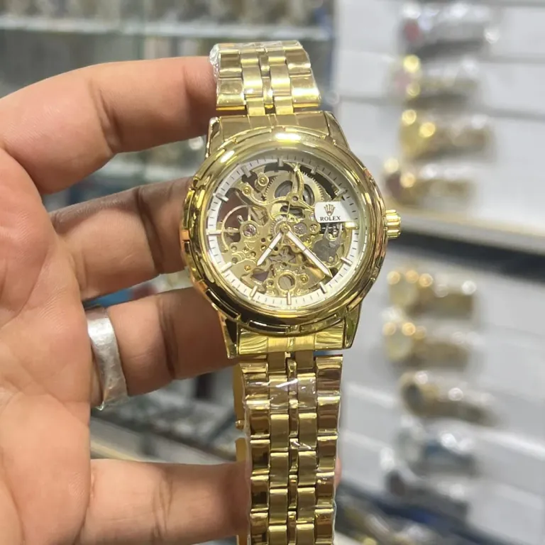 Premium Automatic Skeleton Watch – Rolex-Inspired Self-Windi