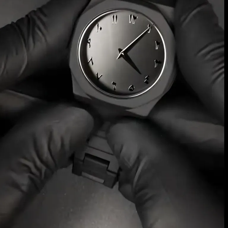 Limited Edition Black Watch with Arabic Numerals.
