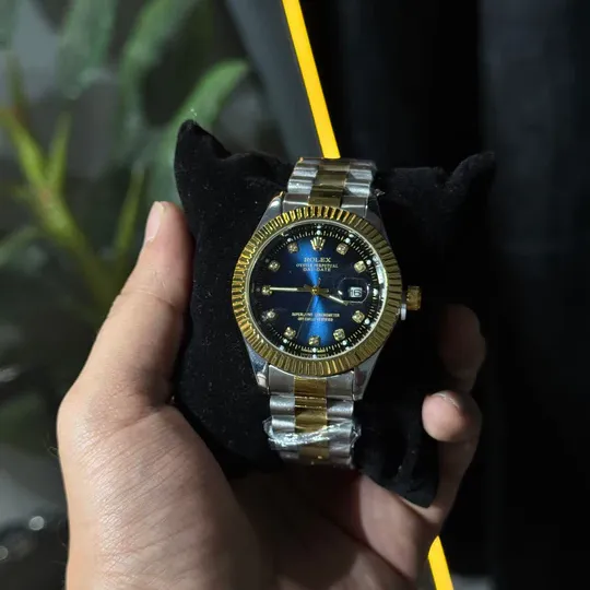 LUXURY ROLEX TWO-TONE GOLD & SILVER WITH BLUE DIAL | PREMIUM