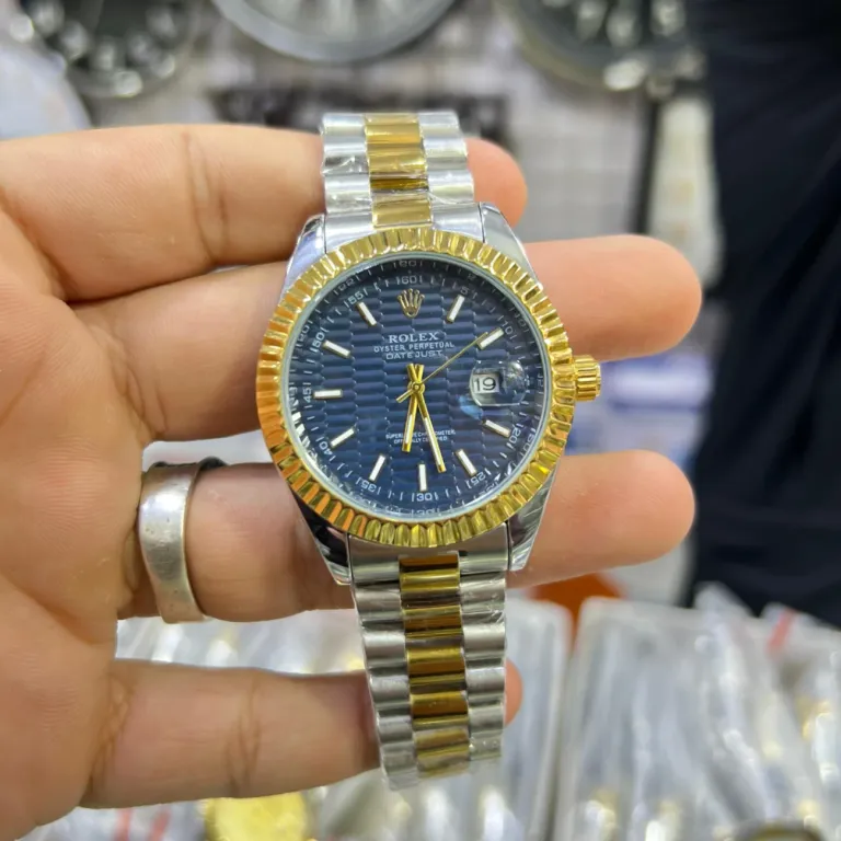Two-Tone Classic Datejust Style Wrist Watch